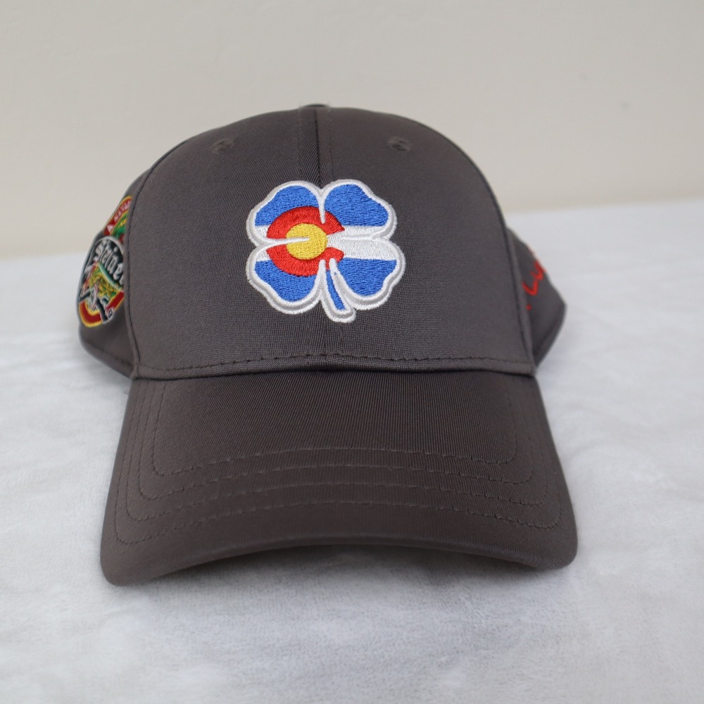 Black‎ Clover Colorado Flag Steiner's Pub A-Flex Fitted Grey Hat Cap Live Lucky